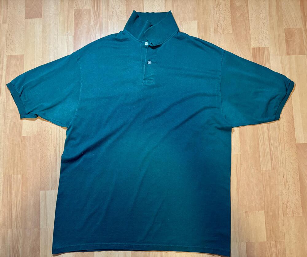 Jerzees Polo Shirt Mens Extra Large Teal Green Short Sleeve Cotton Blend Classic